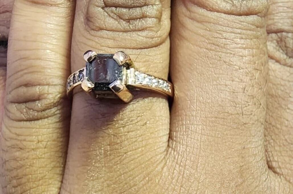 Fancy Black Radiant Diamond Ring