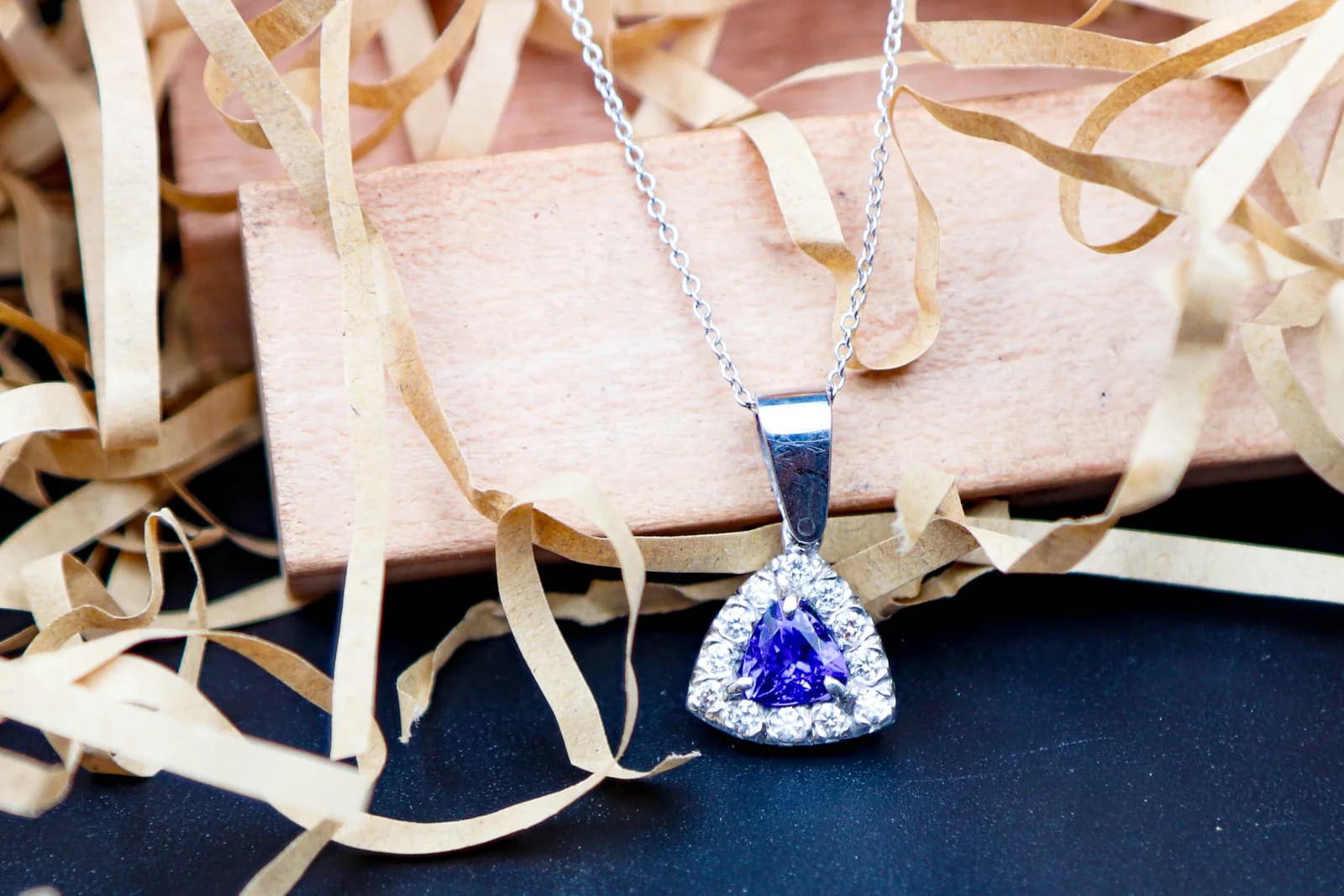 Trilliant Tanzanite Pendent