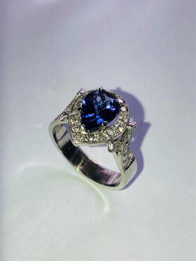 Pear Shaped Tanzanite Ring