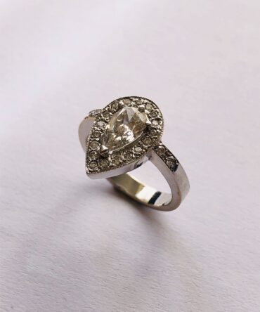 Pear Shaped Diamond Ring