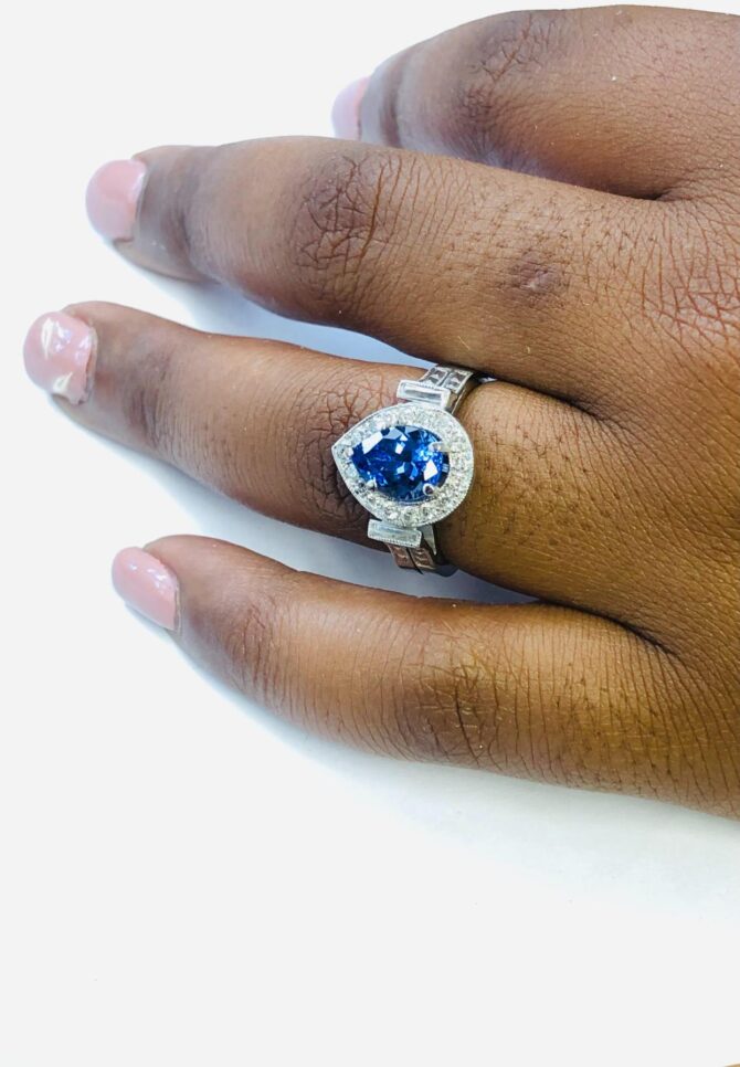 Pear Shaped Tanzanite Ring