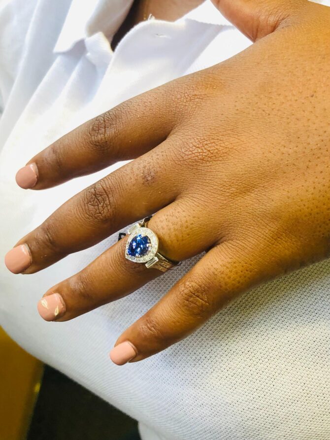 Pear Shaped Tanzanite Ring