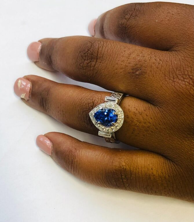 Pear Shaped Tanzanite Ring