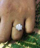 Yellow Gold Flower Diamond Ring