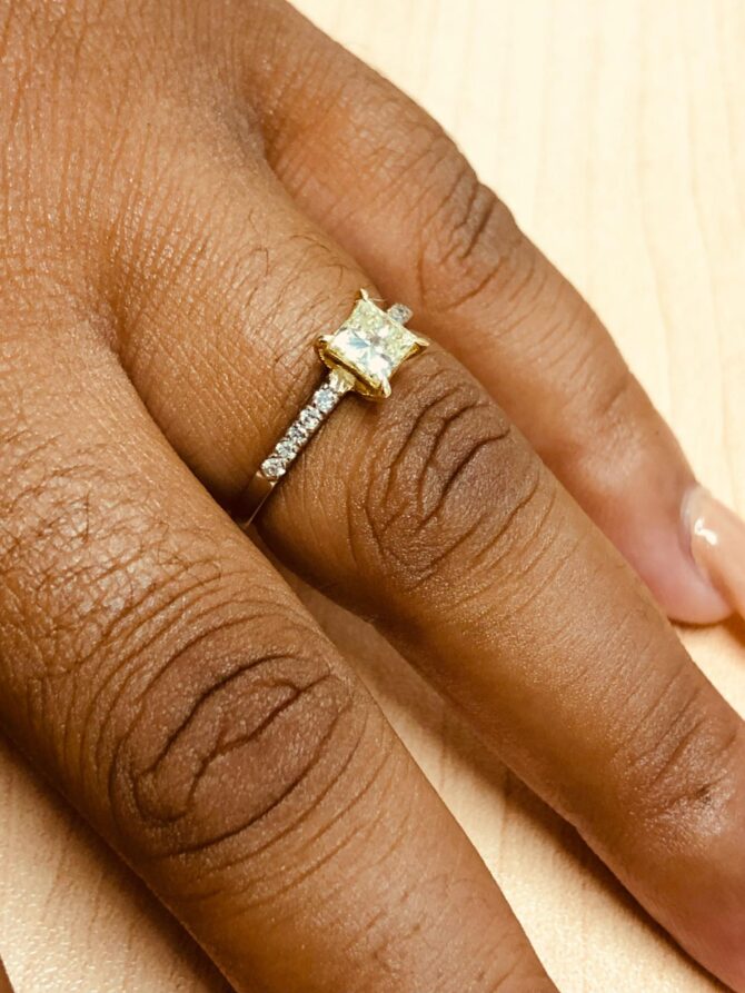 Fancy Yellow Princes Diamond Ring