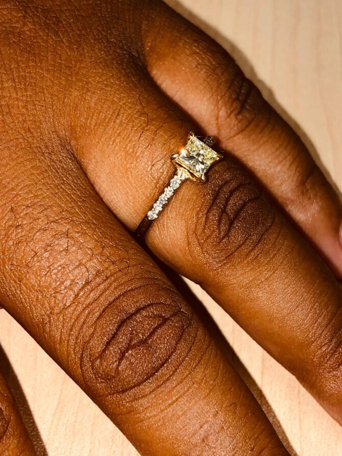 Fancy Yellow Princes Diamond Ring