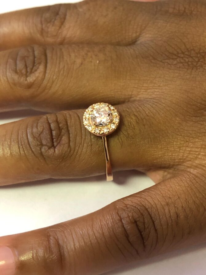 Rose Gold Brown Diamond Ring