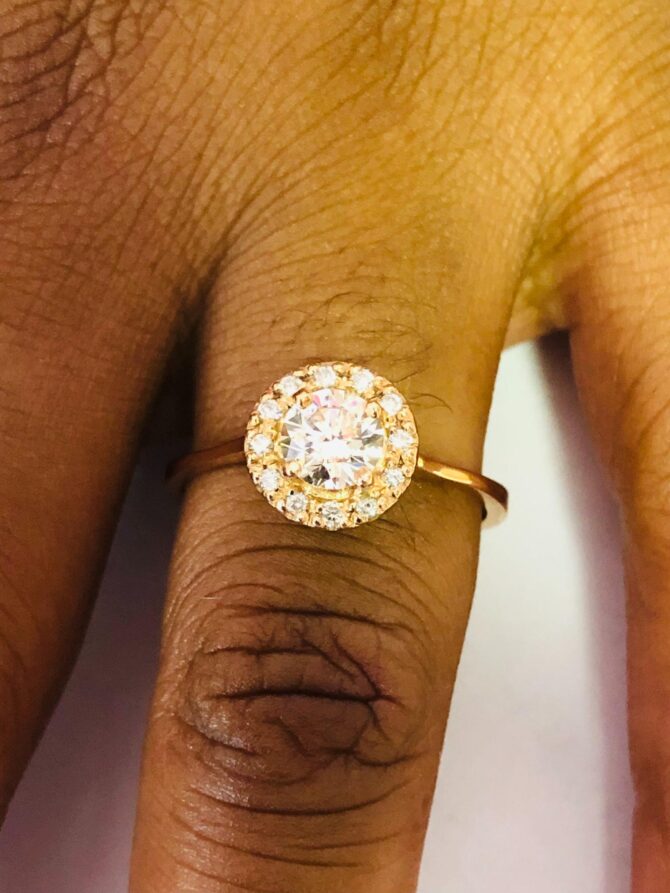 Rose Gold Brown Diamond Ring