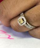Fancy Greenish-Brown Diamond Ring