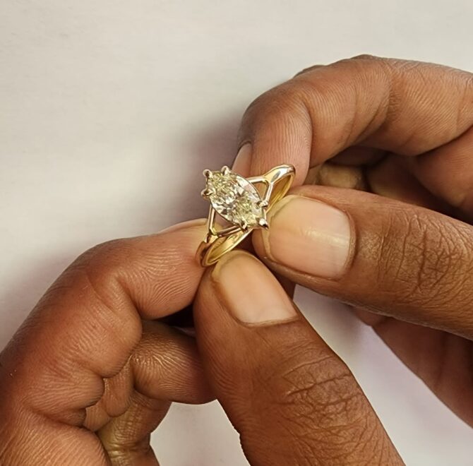 Yellow & White Gold Diamond Band