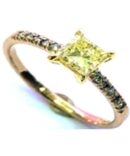 Fancy Yellow Princes Diamond Ring