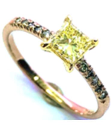 Intese Fancy Yellow Daimond Ring