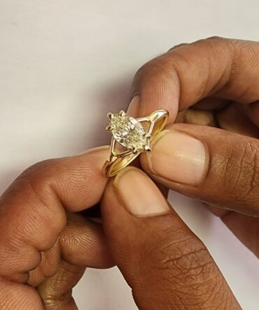 Yellow Gold Marquise Diamond Ring